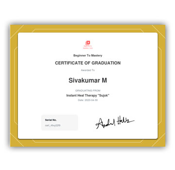 Certificate of SuJok